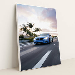 BMW M4 in Motion by Nikki Antunovich - White Frame Stretchiez
