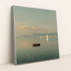 Boats on the Bay by Jade Morgan - Silver Frame Stretchiez