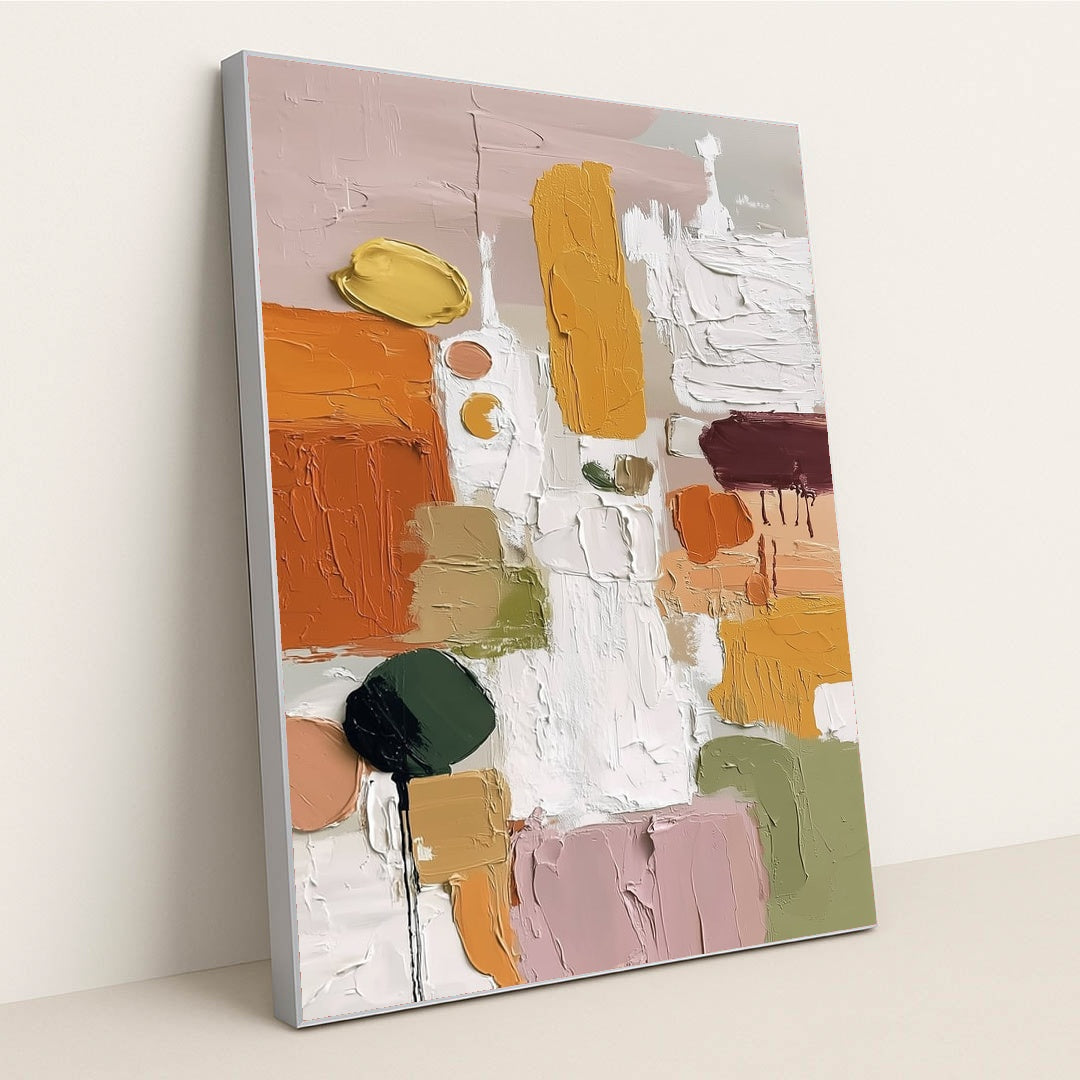 Boho Color Grid by Sarah Jones - Silver Frame Stretchiez