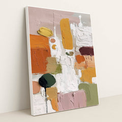 Boho Color Grid by Sarah Jones - White Frame Stretchiez