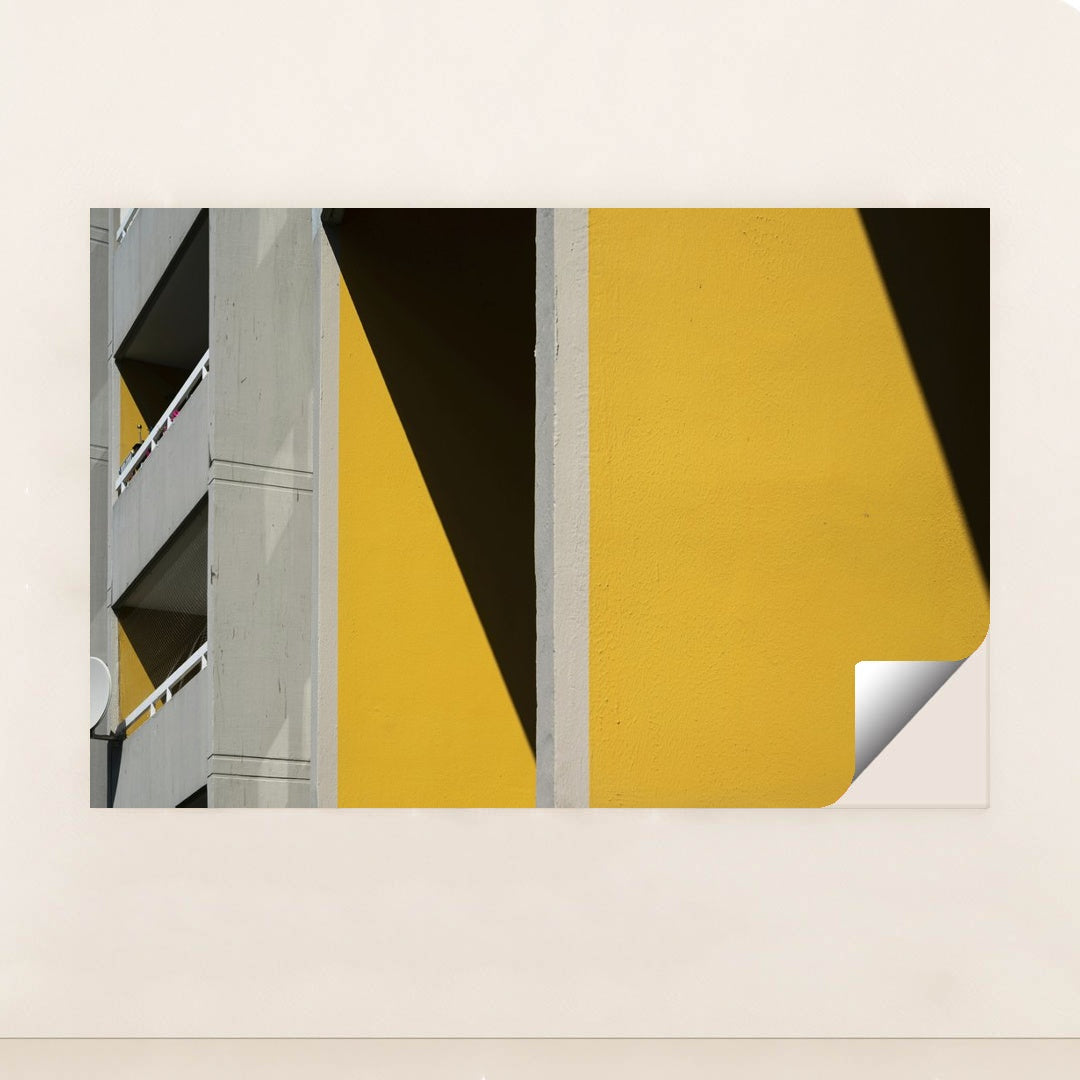 Bold Yellow Walls in Minimalist Architecture by Marcus Lenk - Peeliez