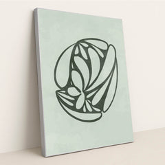 Botanical Curves by Anonymous - Silver Frame Stretchiez