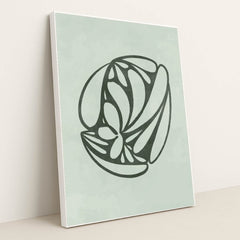 Botanical Curves by Anonymous - White Frame Stretchiez