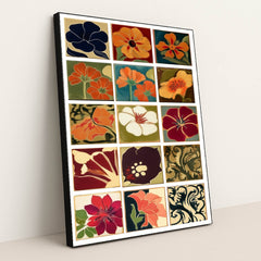 Botanical Quilt by Sarah Jones - Black Frame Stretchiez