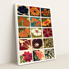 Botanical Quilt by Sarah Jones - White Frame Stretchiez