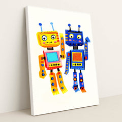 Bright Bots by Melissa King - White Frame Stretchiez