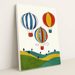 Sky Balloons by Melissa King - White Frame Stretchiez
