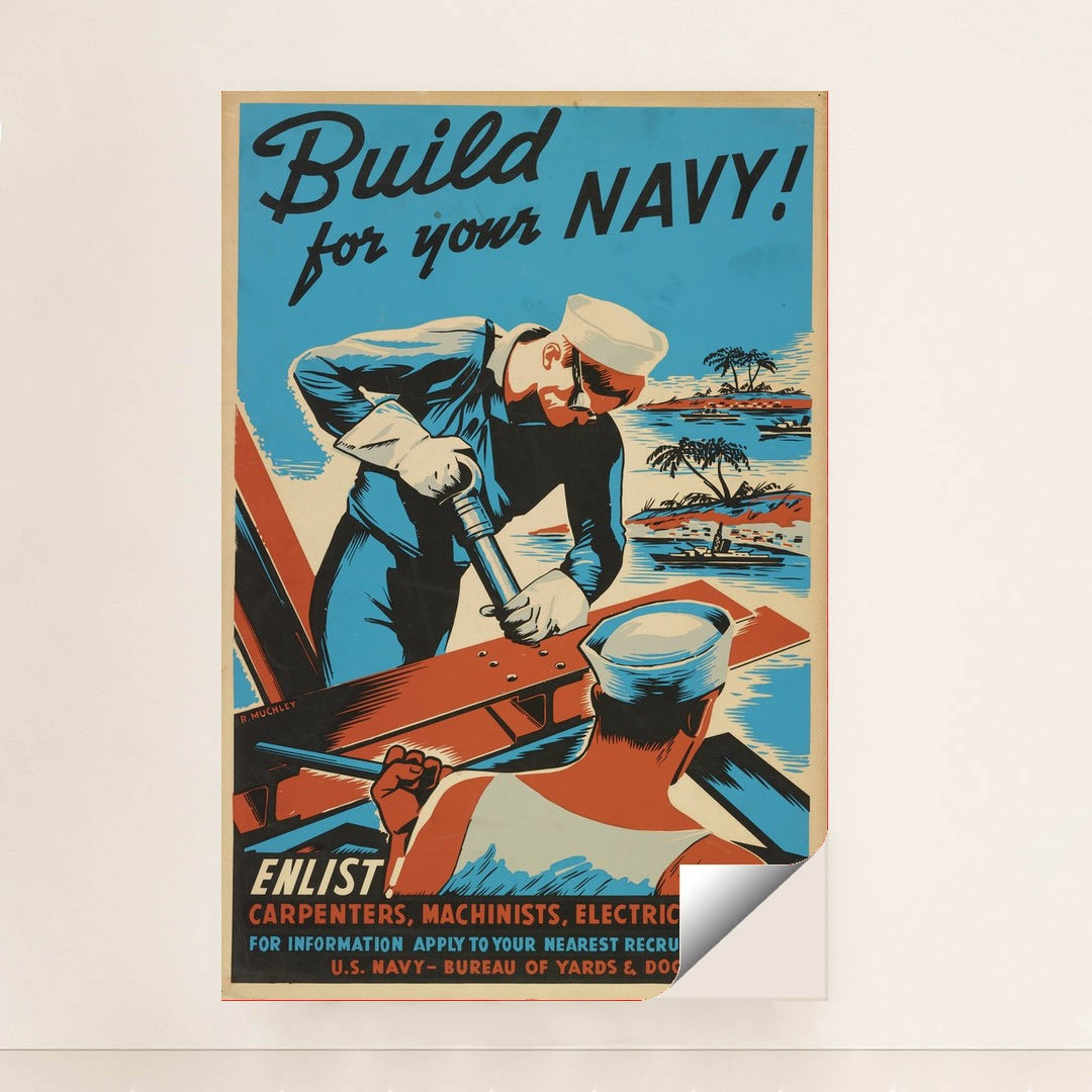 Build for your Navy! Enlist! (1941) by Robert Muchley - Peeliez