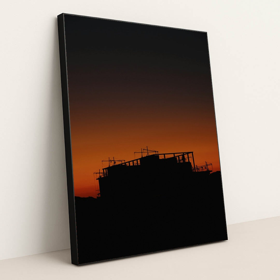Building Silhouette at Sunset by billow926 - Black Frame Stretchiez