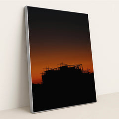 Building Silhouette at Sunset by billow926 - Silver Frame Stretchiez