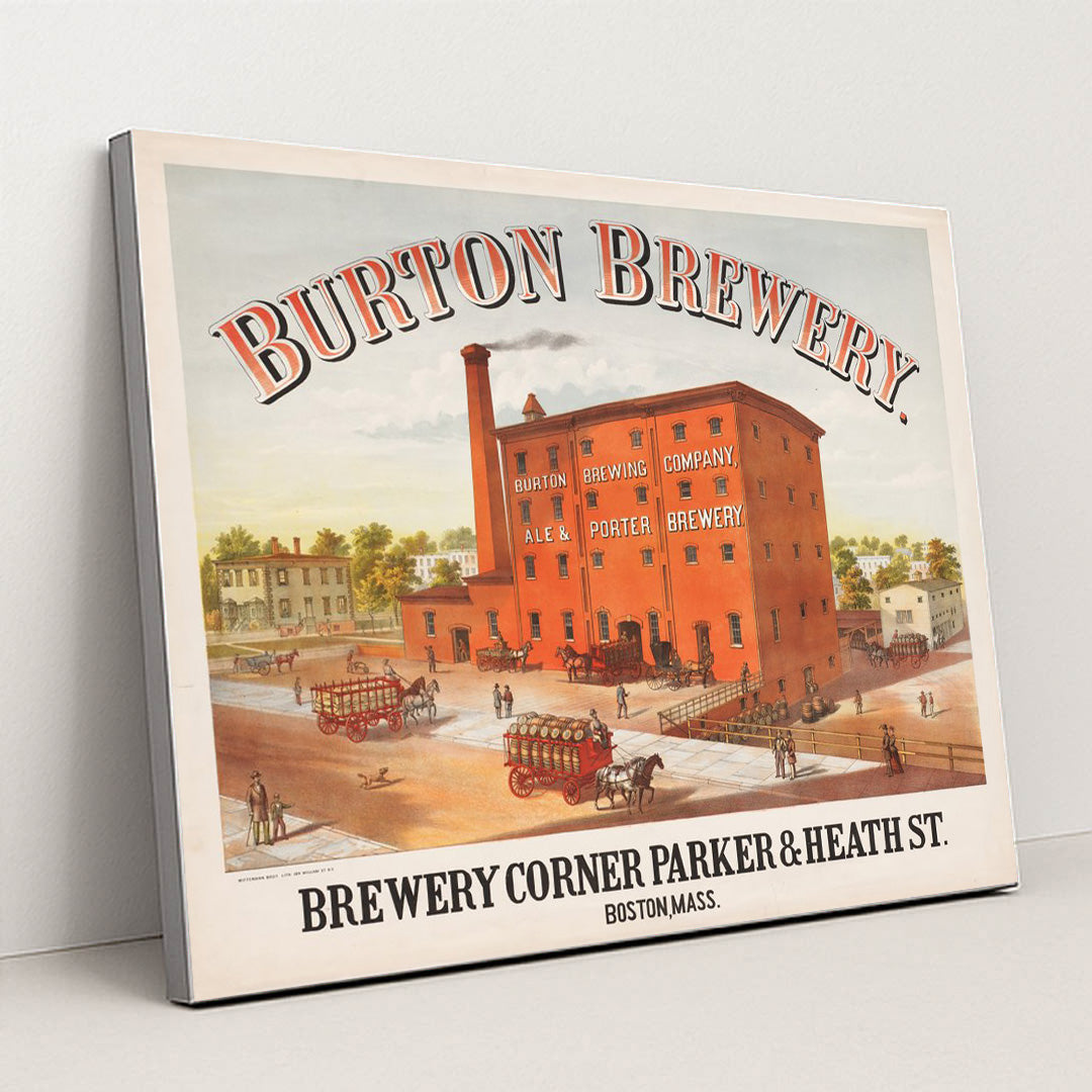 Burton Brewery (1877) by Anonymous - Silver Frame Stretchiez