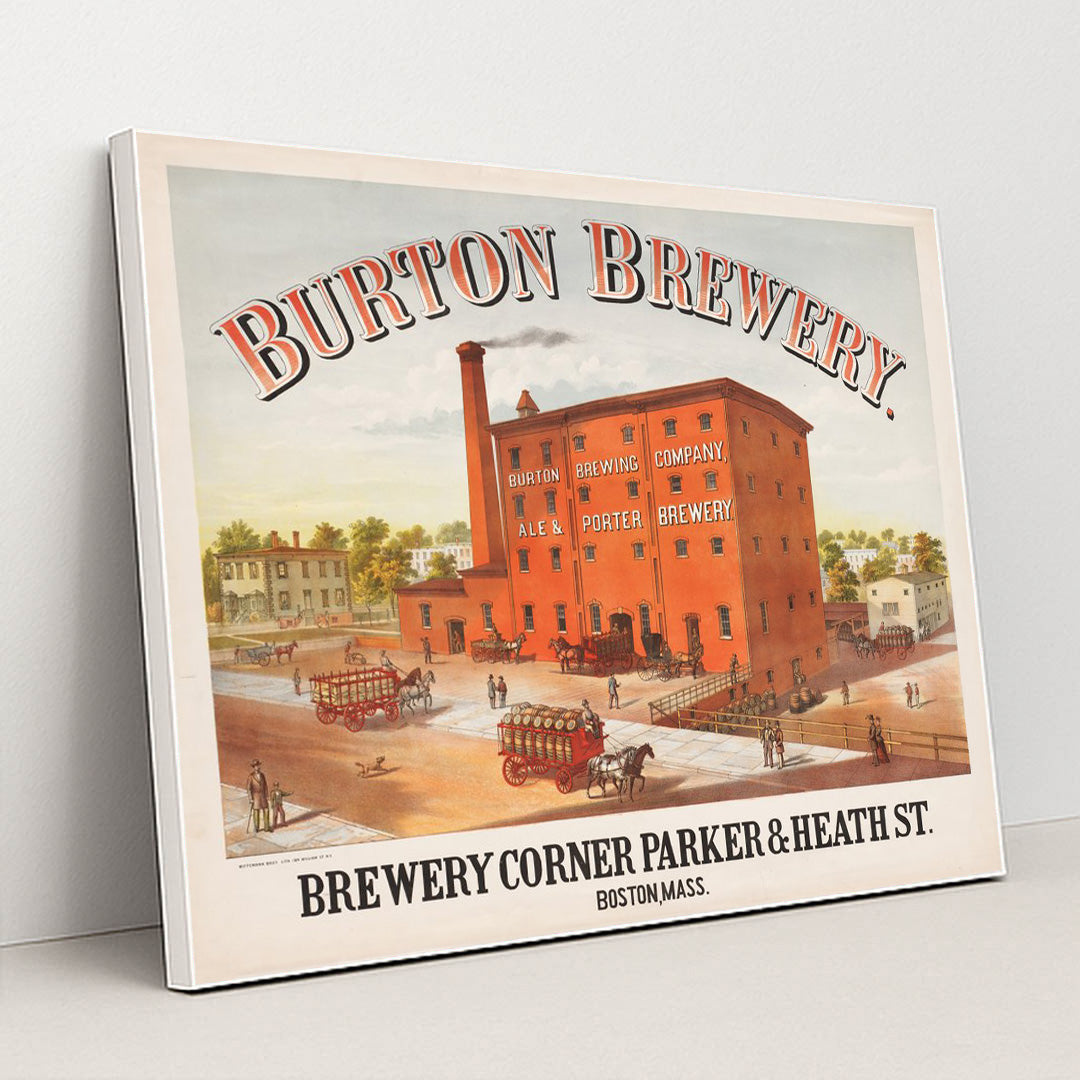 Burton Brewery (1877) by Anonymous - White Frame Stretchiez