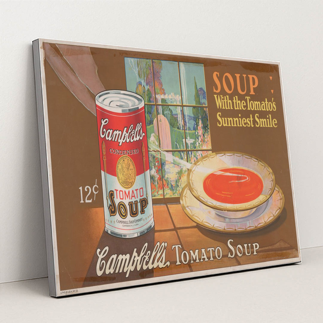 Campbell’s tomato soup. (1920) by Anonymous - Silver Frame Stretchiez