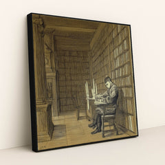 Candlelit Study by Seven Akins - Black Frame Stretchiez