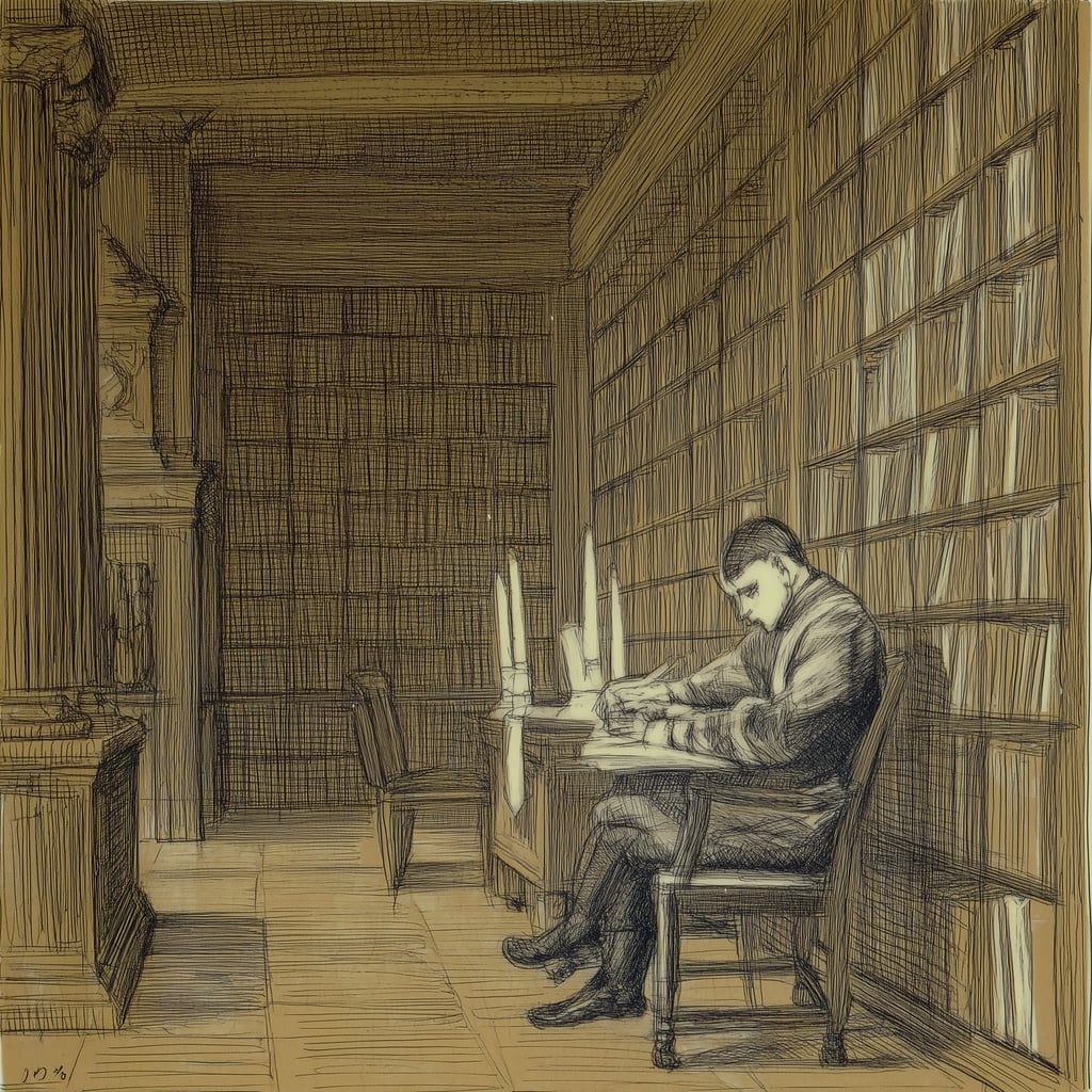 Candlelit Study by Seven Akins