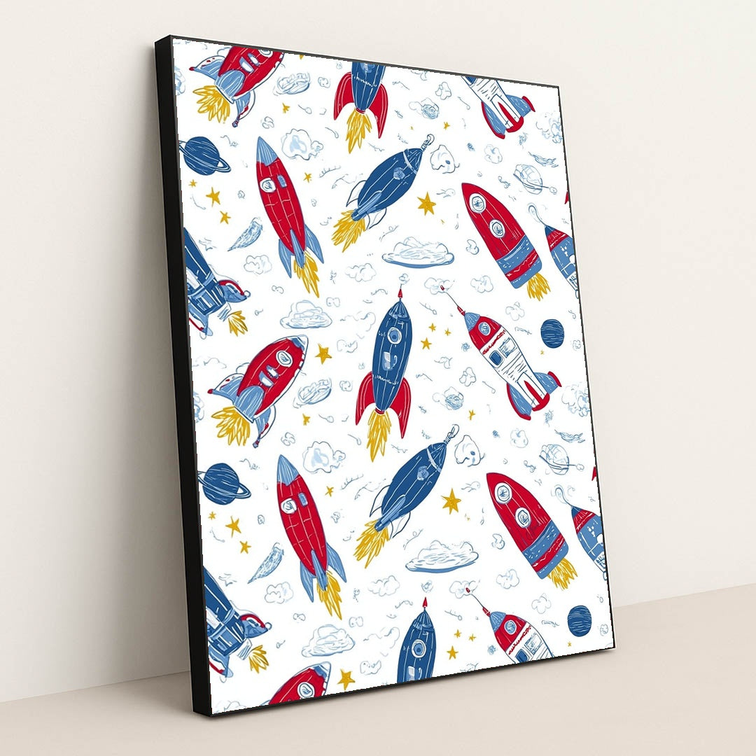Celestial Explorers by Melissa King - Black Frame Stretchiez