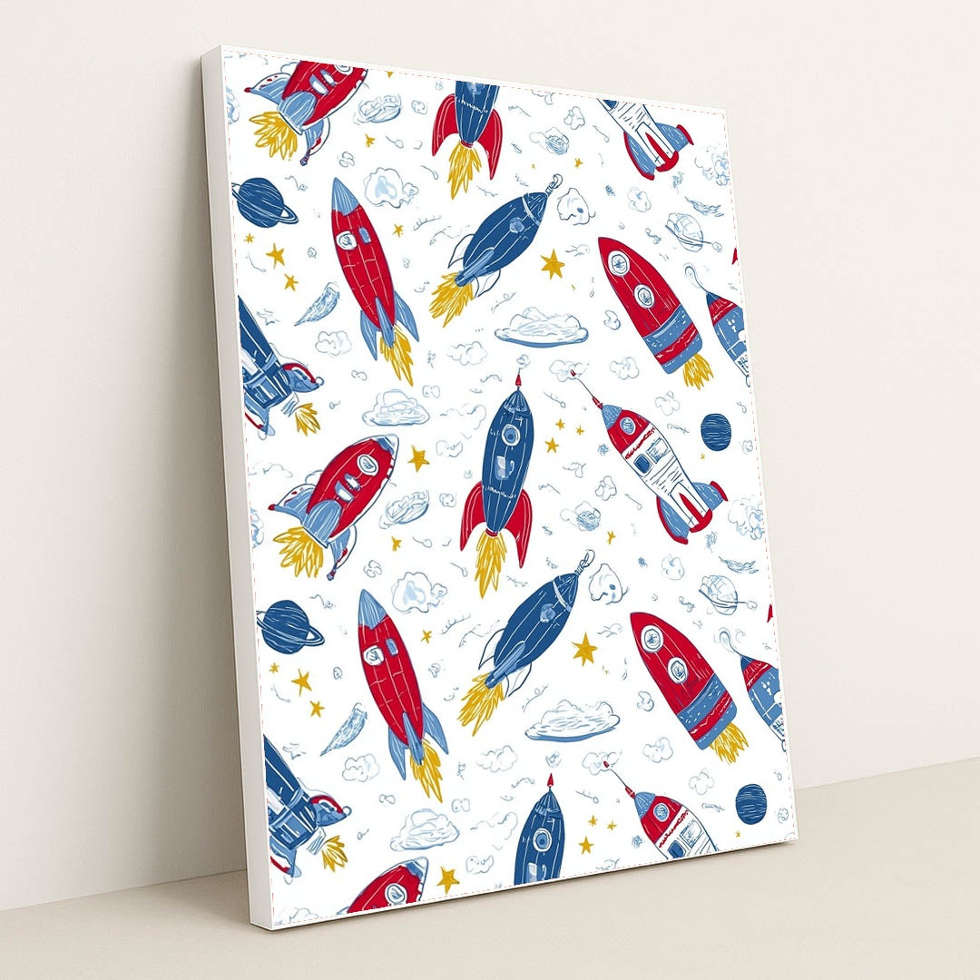 Celestial Explorers by Melissa King - White Frame Stretchiez