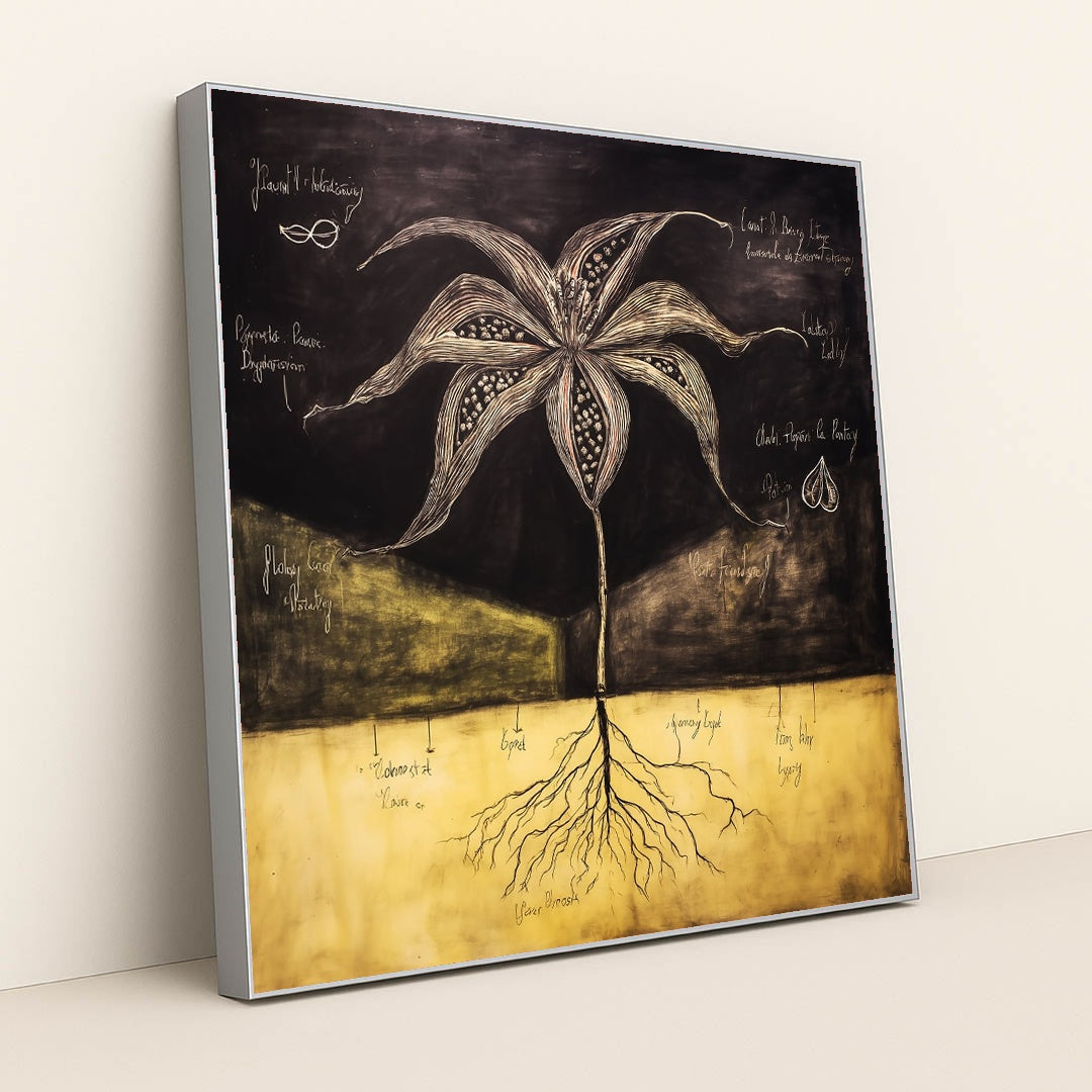 Chalkboard Bloom by Seven Akins - Silver Frame Stretchiez