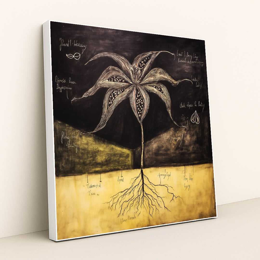 Chalkboard Bloom by Seven Akins - White Frame Stretchiez