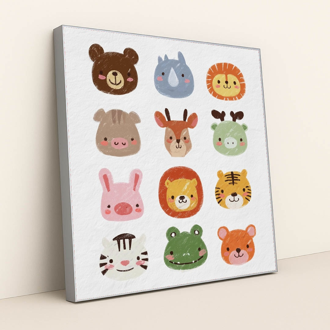 Chalkboard Safari by Melissa King - Silver Frame Stretchiez