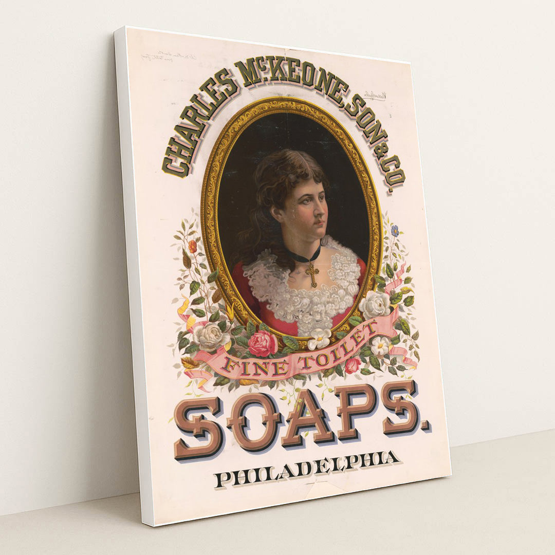 Charles McKeone, Son & Co., fine toilet soaps, Philadelphia (1880) by Wells & Hope Co. - White Frame Stretchiez