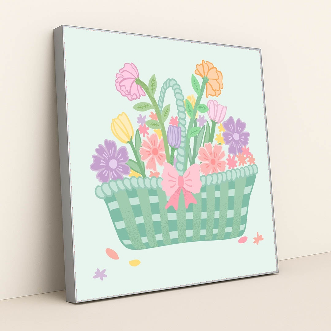 Garden Basket by Allison Saeng - Silver Frame Stretchiez