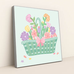 Garden Basket by Allison Saeng - Silver Frame Stretchiez