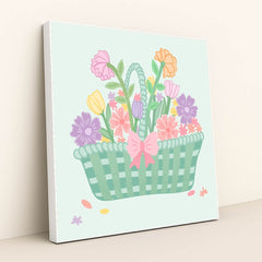 Garden Basket by Allison Saeng - White Frame Stretchiez