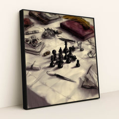 Checkmate Manuscript by Seven Akins - Black Frame Stretchiez