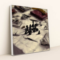 Checkmate Manuscript by Seven Akins - White Frame Stretchiez