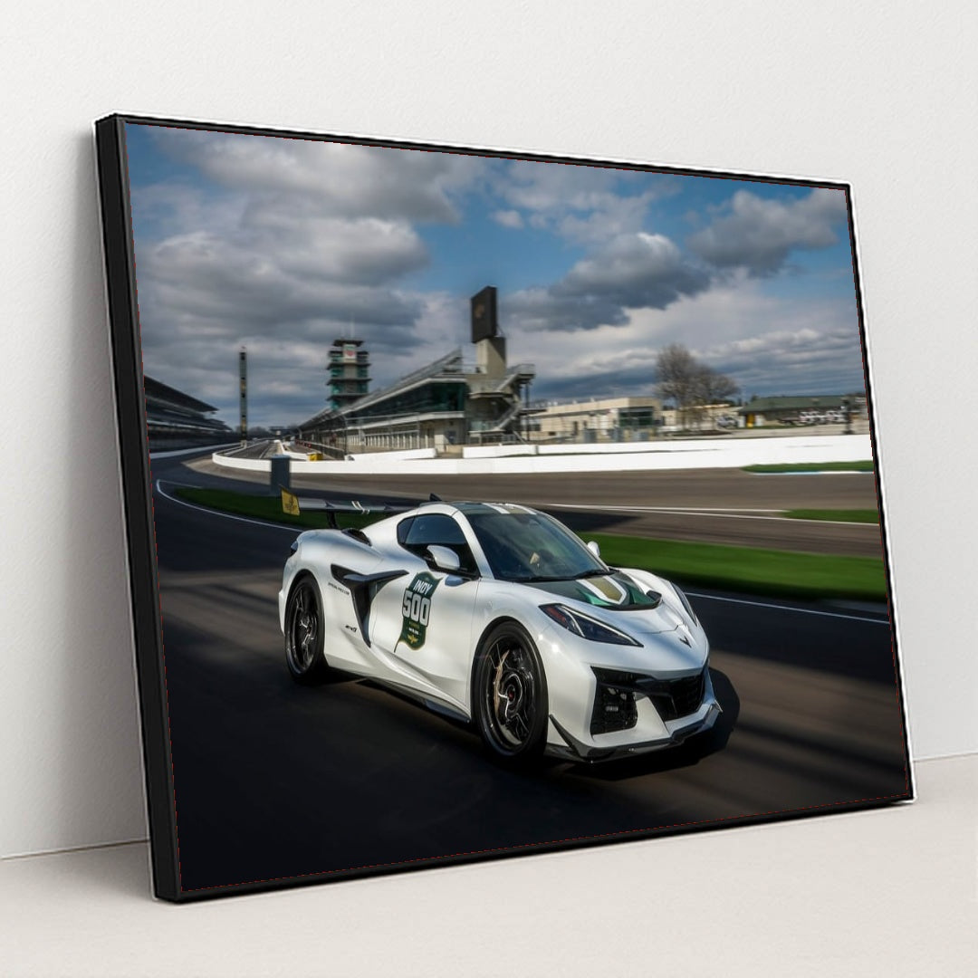 Chevrolet Corvette Pace Car — 2025 Year in Photos at IMS | Full Speed by Chris Owens - Black Frame Stretchiez