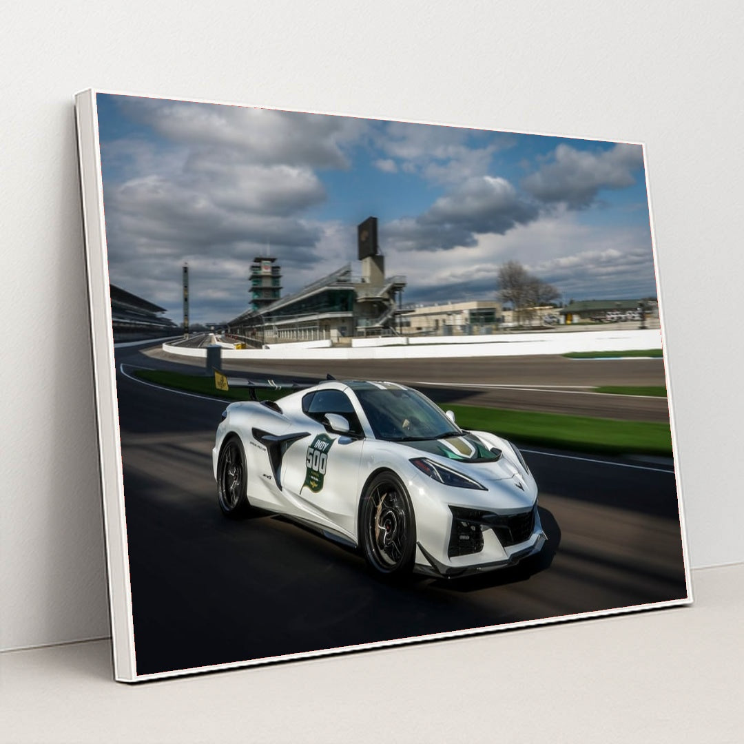 Chevrolet Corvette Pace Car — 2025 Year in Photos at IMS | Full Speed by Chris Owens - White Frame Stretchiez