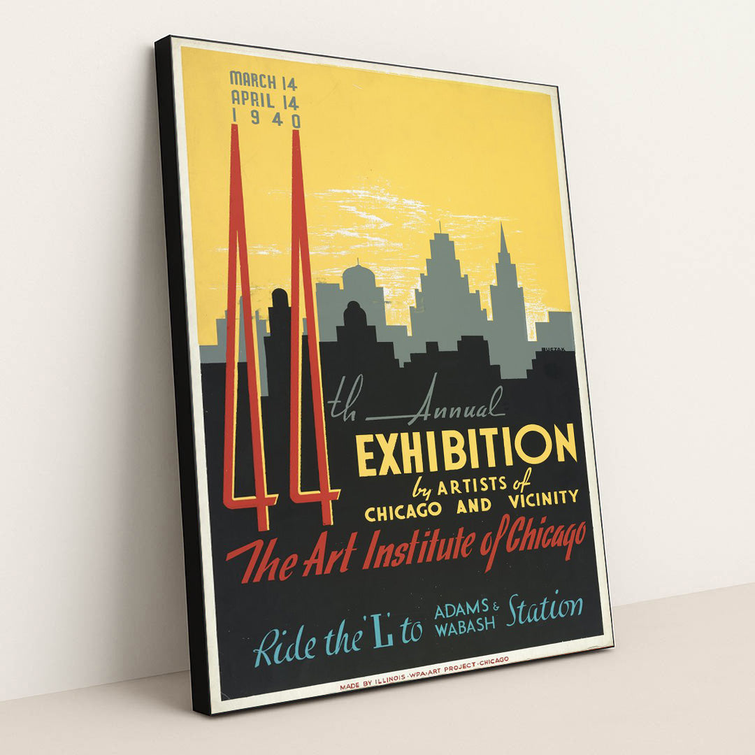 44th annual exhibition by artists of Chicago and vicinity (1939) by John Buczak - Black Frame Stretchiez