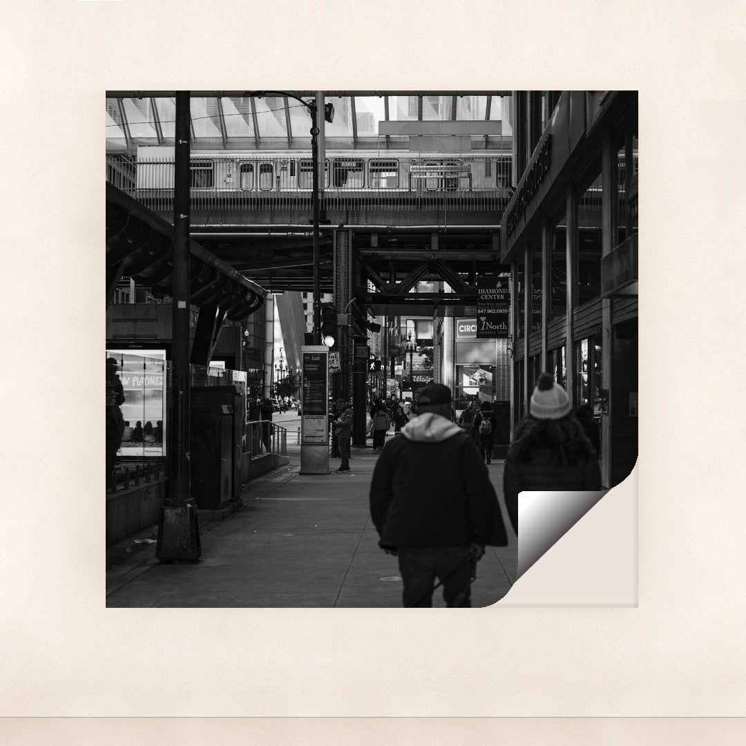 Chicago Under Elevated Tracks by Qiang Lai - Peeliez