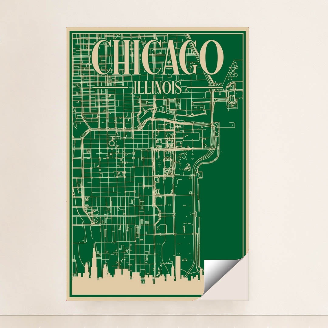 Chicago Urban Blueprint Map by Anonymous - Peeliez