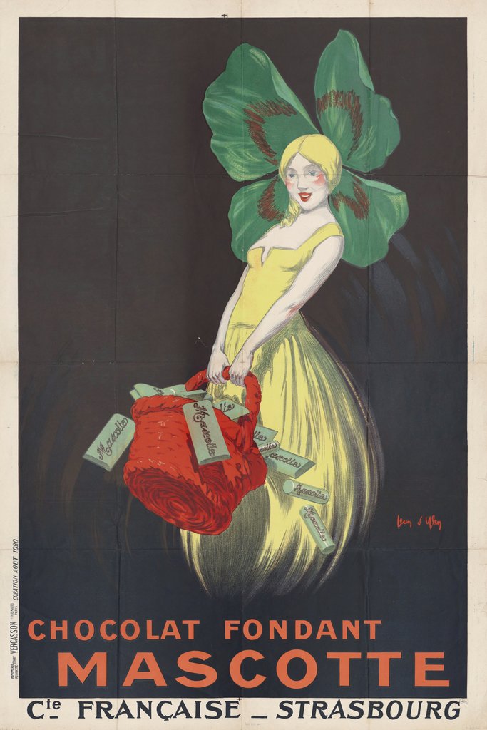 Chocolat fondant Mascotte. Compagnie française, Strasbourg (1920) by Jean d'Ylen