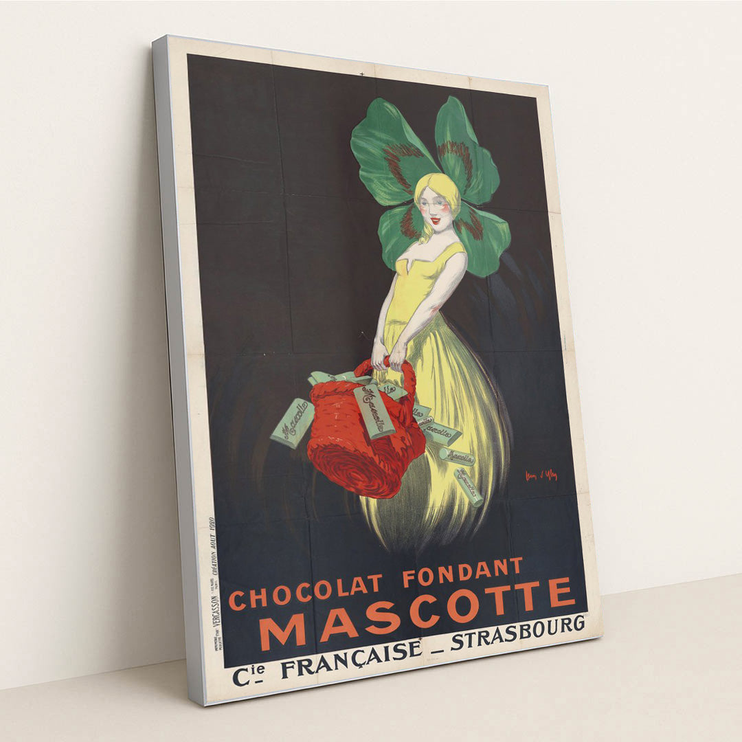 Chocolat fondant Mascotte. Compagnie française, Strasbourg (1920) by Jean d'Ylen - Silver Frame Stretchiez