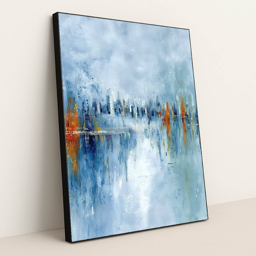 City on the Water by Damian Chan - Black Frame Stretchiez