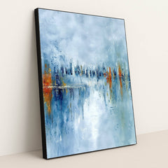 City on the Water by Damian Chan - Black Frame Stretchiez