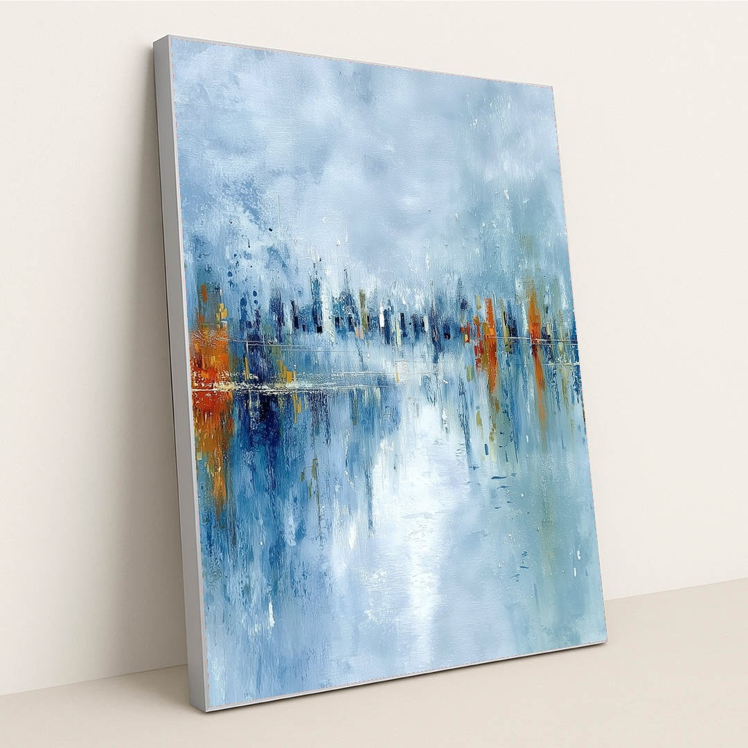 City on the Water by Damian Chan - Silver Frame Stretchiez