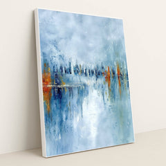 City on the Water by Damian Chan - White Frame Stretchiez