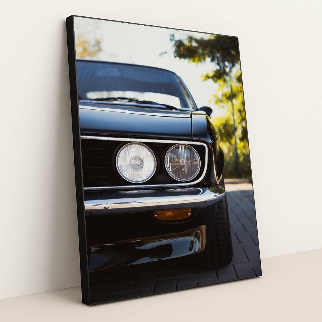 Classic BMW E9 Front Detail by Markus Spiske - Black Frame Stretchiez
