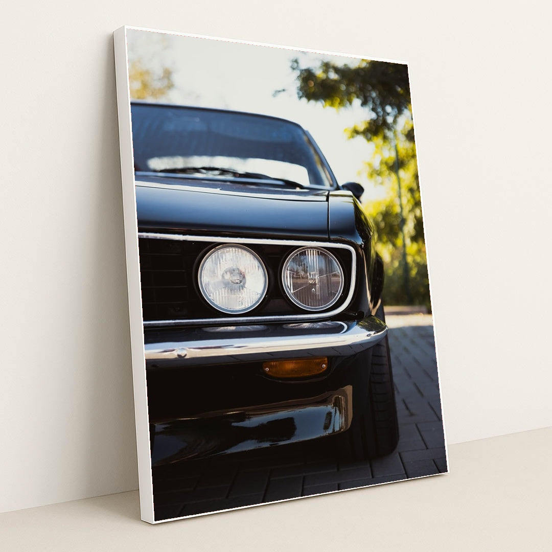 Classic BMW E9 Front Detail by Markus Spiske - White Frame Stretchiez