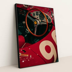 Classic Ferrari Racing Dash by Matthieu Rochette - Black Frame Stretchiez
