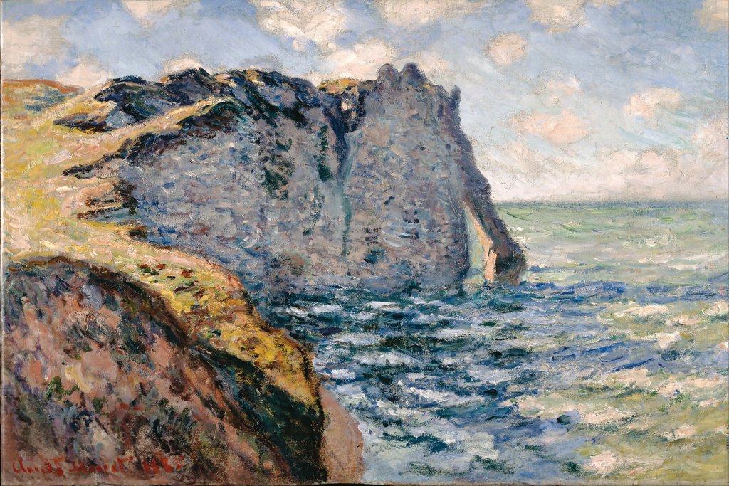 Claude Monet - The Cliff of Aval, Etrétat (1885)