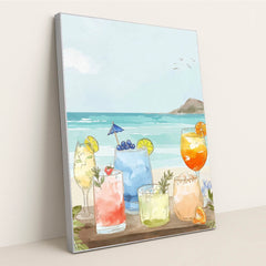 Coastal Sips by Lila Thorne - Silver Frame Stretchiez