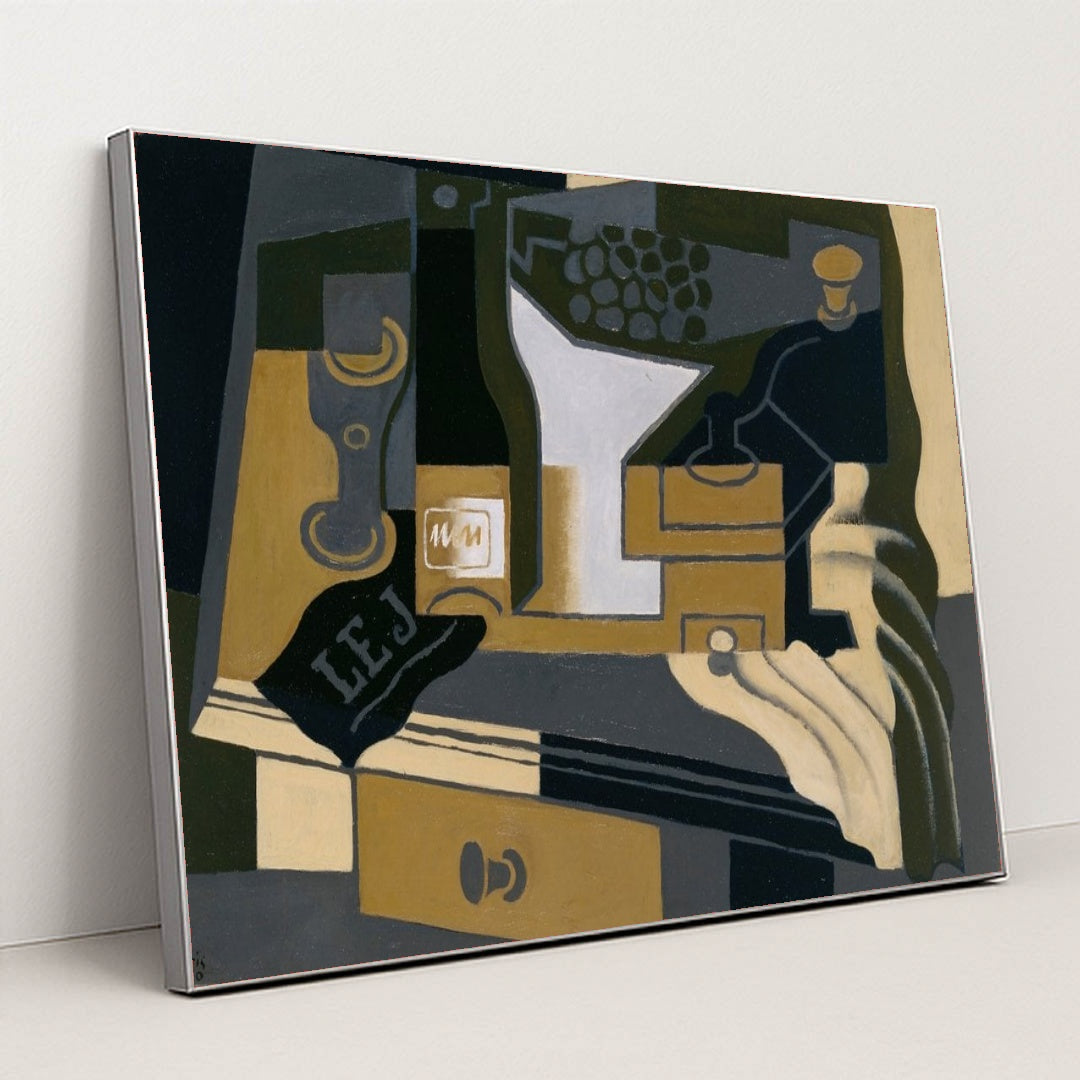 Coffee Grinder (1920) by Juan Gris - Silver Frame Stretchiez