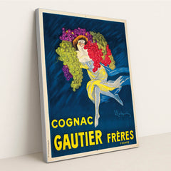 Cognac Gautier Frères (1907) by Leonetto Cappiello - Silver Frame Stretchiez