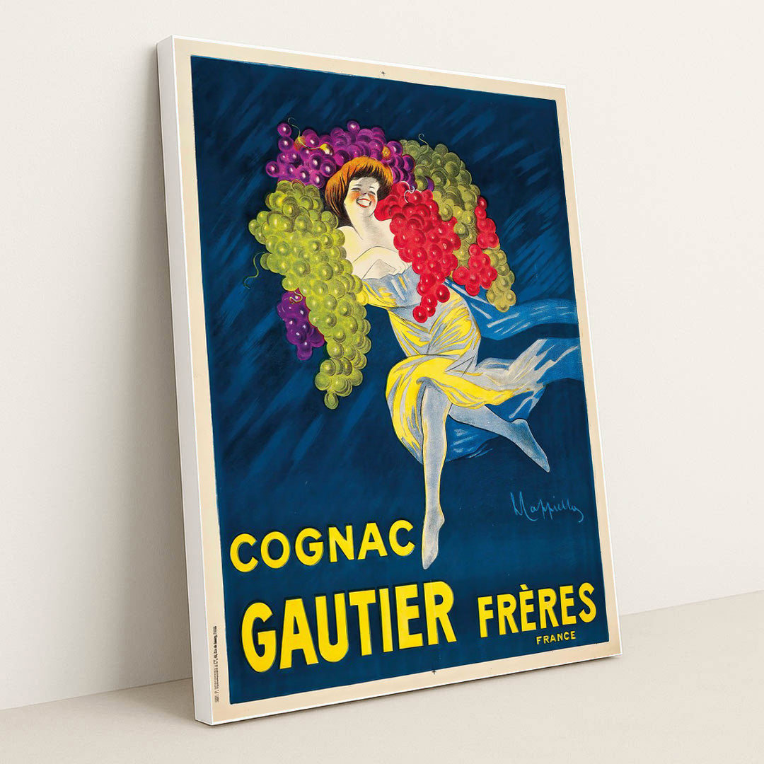 Cognac Gautier Frères (1907) by Leonetto Cappiello - White Frame Stretchiez