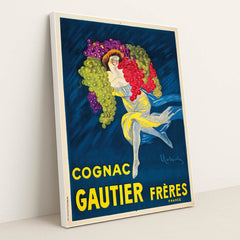 Cognac Gautier Frères (1907) by Leonetto Cappiello - White Frame Stretchiez